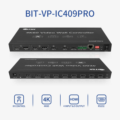 LCD LED TV 비디오 월 컨트롤러 프로세서 Bitvisus RACK PIP 끊김 없는 스위칭 HDMI 스위처 매트릭스 3x3 3x4 3x5 3x6