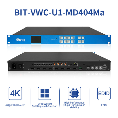 비트비스스 4x4 2x2 1x4 4K60 스플라이스 오버레이 HDMI PIP 비디오 스위처 매트릭스 비디오 월 컨트롤러