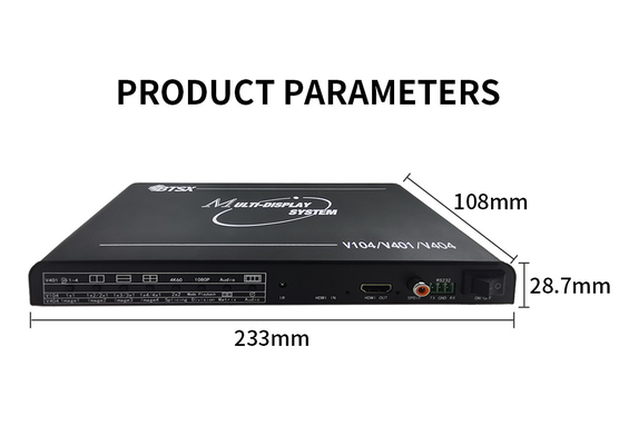비트비스스 4K60 HDMI 멀티 뷰어 오디오 비디오 화면 스플리터 원격 제어