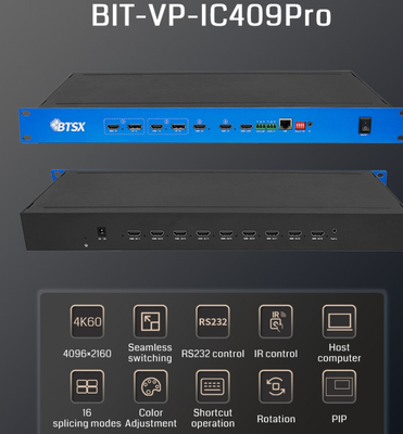 4K60 4인9 외출 비디오 벽 컨트롤러 프로세서 원활한 스위치 PIP 로밍
