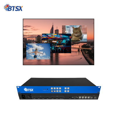 4K60 PIP 오디오 비디오 매트릭스 스위처 LCD KVM 멀티 픽처 스플릿 프로세서