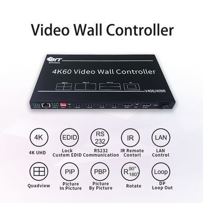 비트비스스 3X3 2X3 4K 비디오 스위처 PIP POP HDMI TV 회의실 회의실 비디오 벽 프로세서 컨트롤러 BIT-VWC-409R