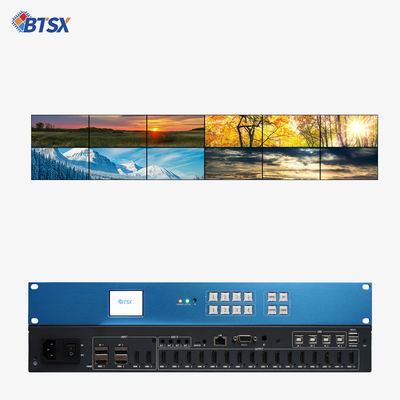 4K60 비디오 벽 프로세서와 함께 효율적으로 디스플레이를 강화 원격 제어 및 PC 소프트웨어 제어 옵션을 포함