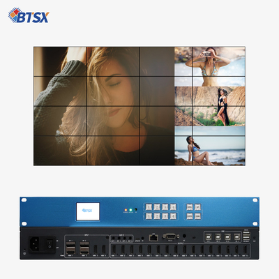 4K60 비디오 프로세서 4 입력, 16 출력 다중 화면 디스플레이 전문 4K 비디오 벽 프로세서 16 채널 HDMI 비디오 프로세서 명령 &amp; 콘트로 이상적입니다