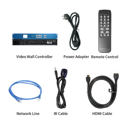 4K60 비디오 프로세서 4 입력, 16 출력 다중 화면 디스플레이 전문 4K 비디오 벽 프로세서 16 채널 HDMI 비디오 프로세서 명령 &amp; 콘트로 이상적입니다