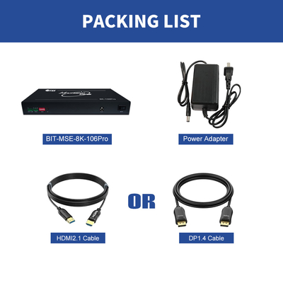 대형 스크린 솔루션 비디오 월 컨트롤러, 6×HDMI 1.4 출력 및 50W 전력 소비