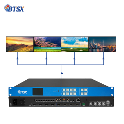 HDMI 4in4out 매트릭스 4k60 스플라이싱 플러스 매트릭스 KVM 로밍 BIT-VWC-MD404Ma