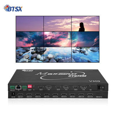 Bitvisus 8K 프로페셔널 비디오 월 프로세서 - 9 출력, 동기화된 고화질 비디오 출력 BIT-MSE-8K-309HD