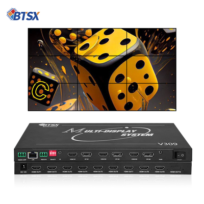 Bitvisus 8K 프로페셔널 비디오 월 프로세서 - 9 출력, 동기화된 고화질 비디오 출력 BIT-MSE-8K-309HD