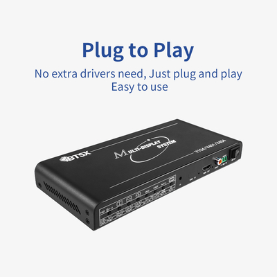 비트비스스 4x1 HDMI 보안 회의 모니터링 솔루션 4in1 아웃 4K60 다중 뷰 멀티 뷰어 화면 스위치 어댑터