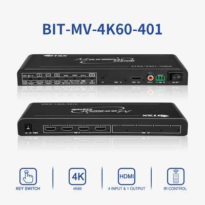 4K60 HDMI 멀티뷰 모니터 1 Out 4 In HDMI 스크린 스플리터 멀티뷰어