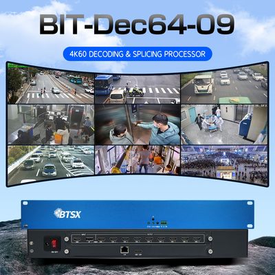 4K60 기가비트 이더넷 디코딩 및 스플라이싱 프로세서 IP 스트림 입력 제어실 NVR 디코더 전자 지도 보안 모니터링 디코더